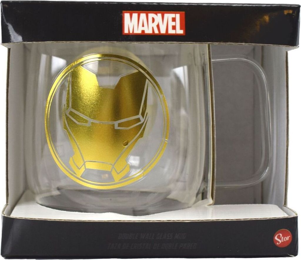 Tasse aus Glas mit Doppelwand ca. 290 ml Iron-Man Produktbild 