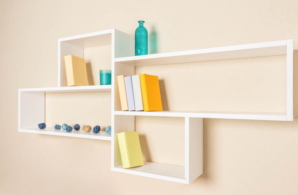 Wandregal Kiefer weiss