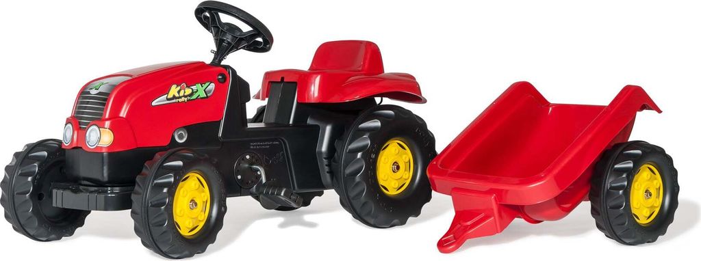 rolly toys Kid Trettraktor mit Anhänger rot, Maße: 134x47x52 cm; 01 212 1