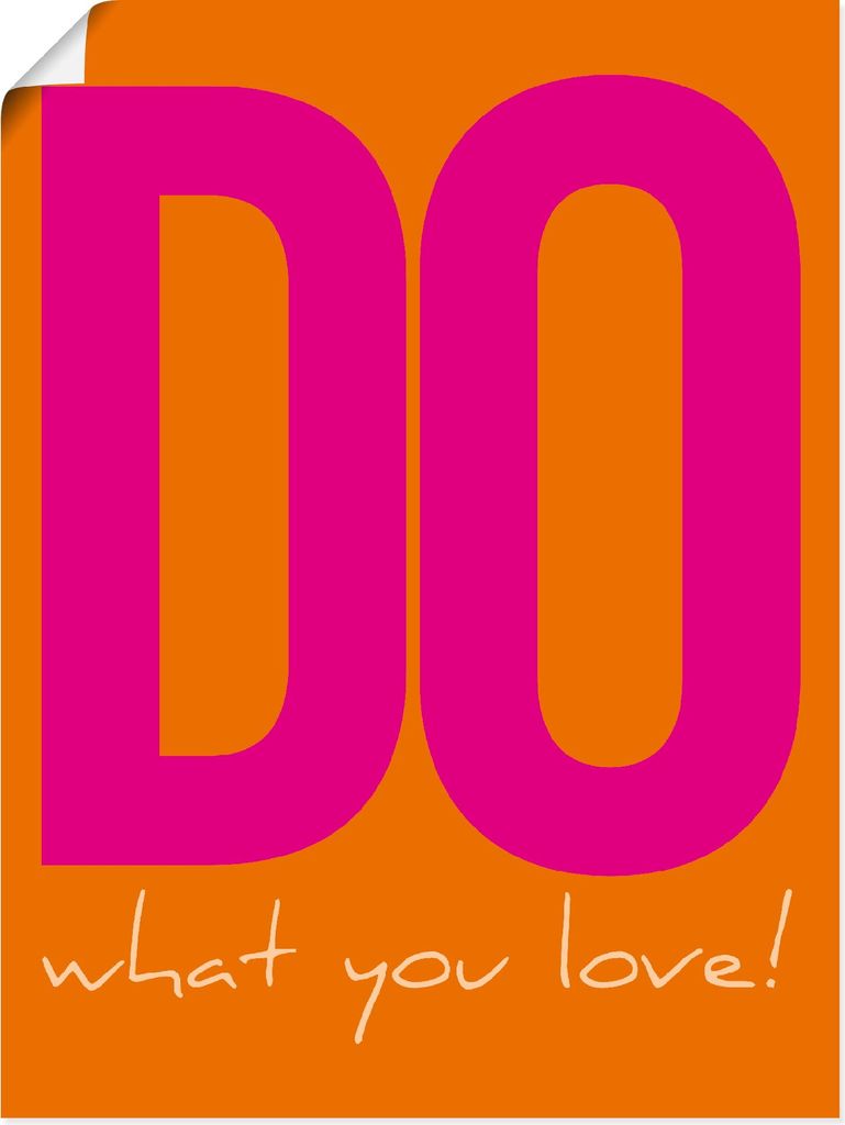 ARTland Poster Do what you love Größe: 45x60 cm