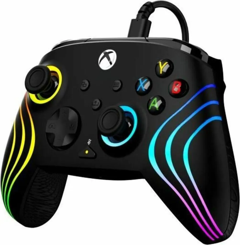Manette Afterglow Wave Noir avec Éclairage LED et Boutons Programmables PC - 9