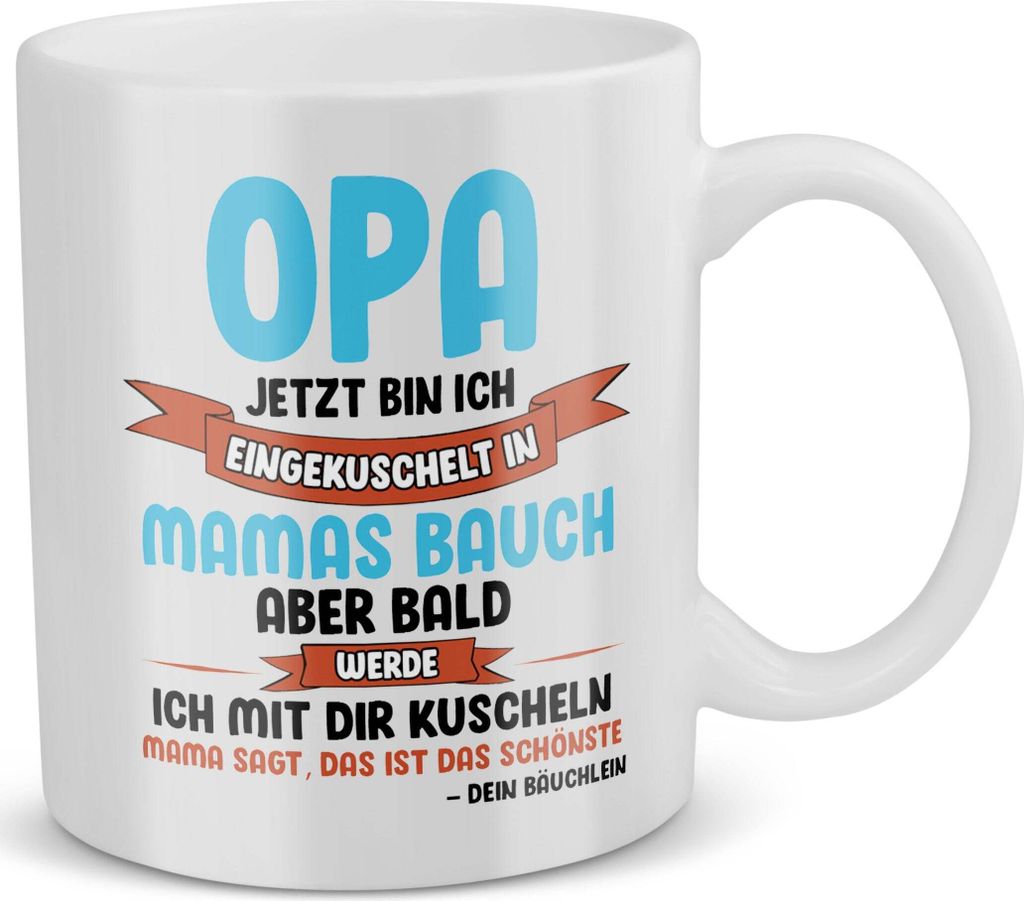 22Feels Du Wirst Opa Schwangerschaft Geschenk Männer Werdender Grossvater Schwanger Babyparty Babyshower Geschenkidee Kaffeetasse Haferl Geburtsta...