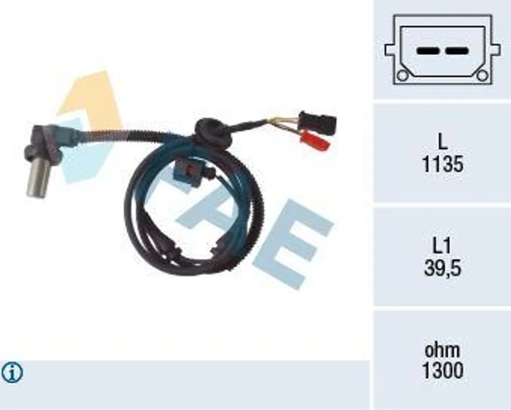 FAE 78085 Sensore velocità ruota OE 4B0927803 compatibile con A6 4B, A6 4A