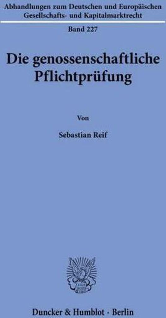Die genossenschaftliche Pflichtprüfung.