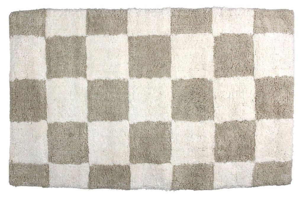 Mata pod prysznic Kersten CHECKER, kolor taupe creme | Zdjęcie produktu 