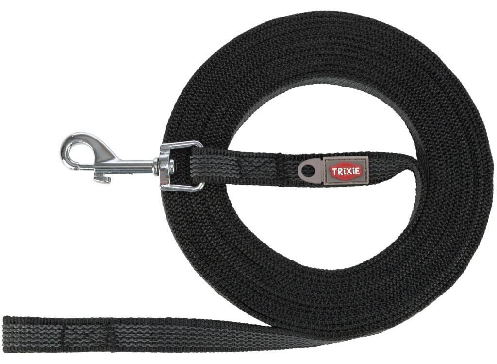 TRIXIE Schleppleine, gummiert - schwarz - 10 m/15 mm Produktbild 