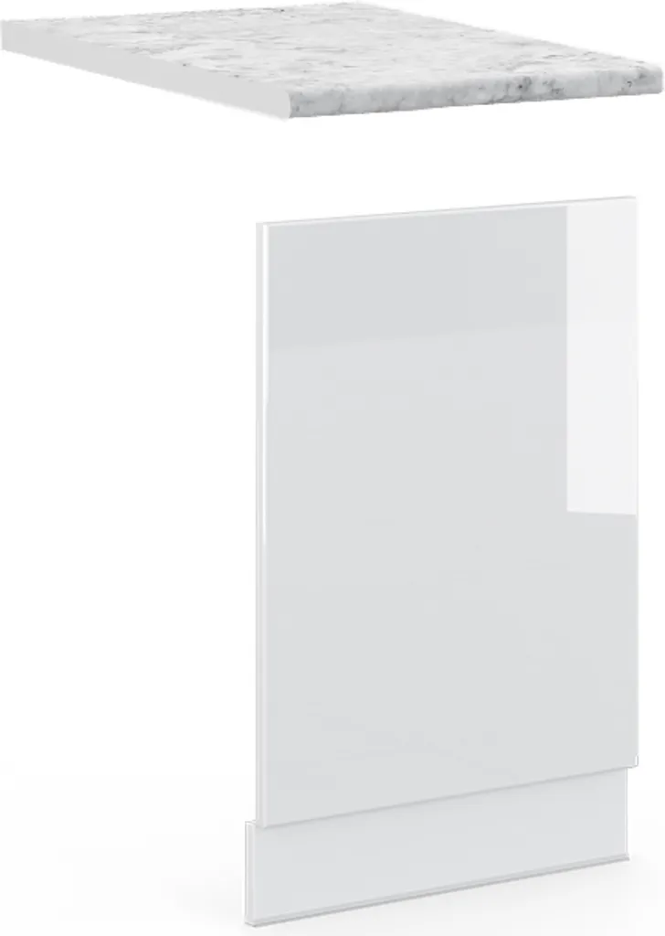 Vicco Pannello frontale Fame-Line, 45 cm , PT Marmo, Bianco lucido/Bianco
