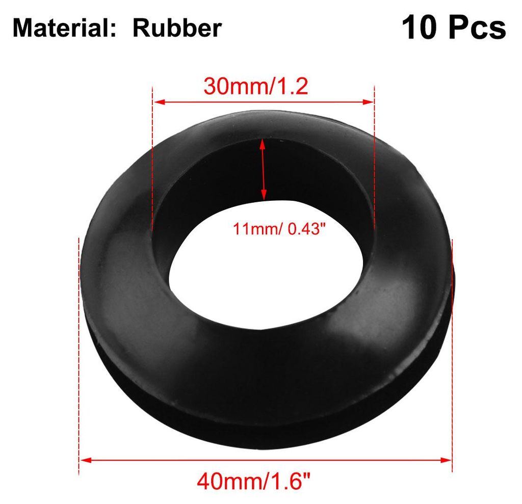 Draht Schutz Gummi doppelseitig Tš¹lle kabeldurchfš¹hrung 30?mm Inner Dia Schwarz
