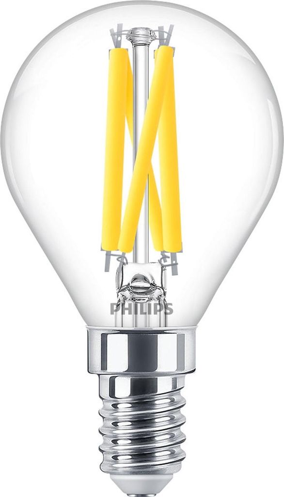 Philips LED Filament Tropfen 3,4W = 40W E14 klar 470lm Produktbild 