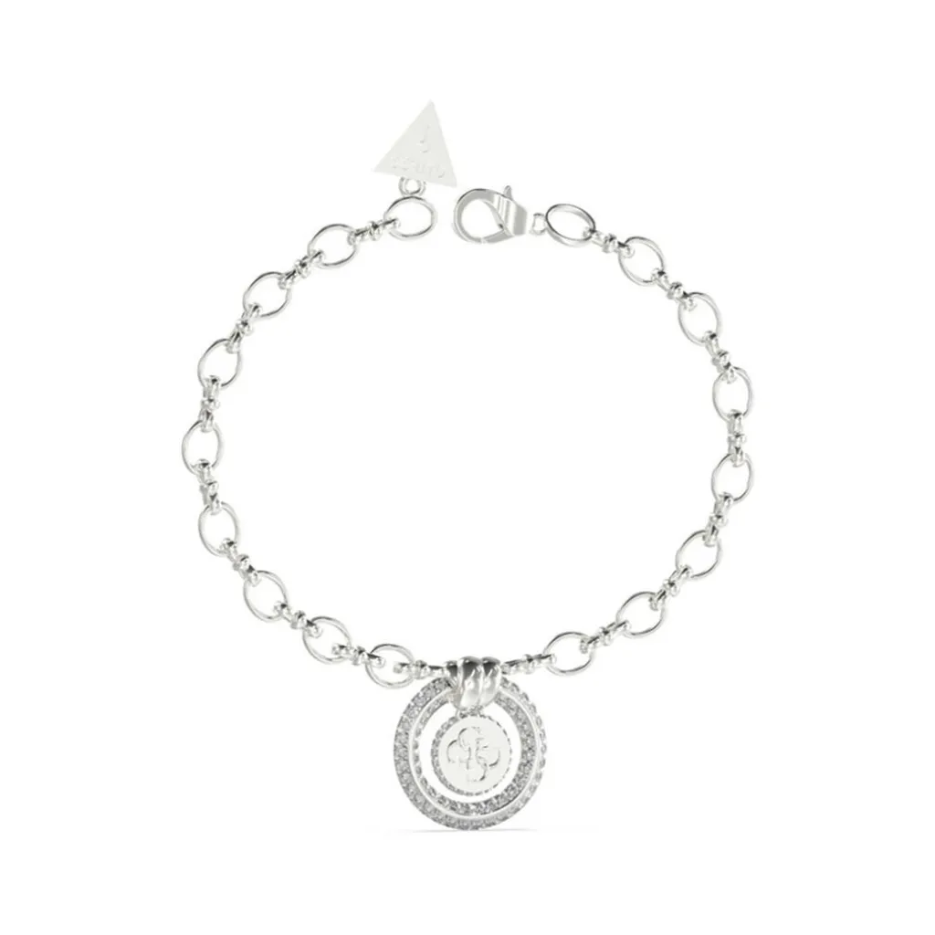 Guess JUBB04059JWRHL Bracciale in Acciaio e Cristalli - Donna Moda