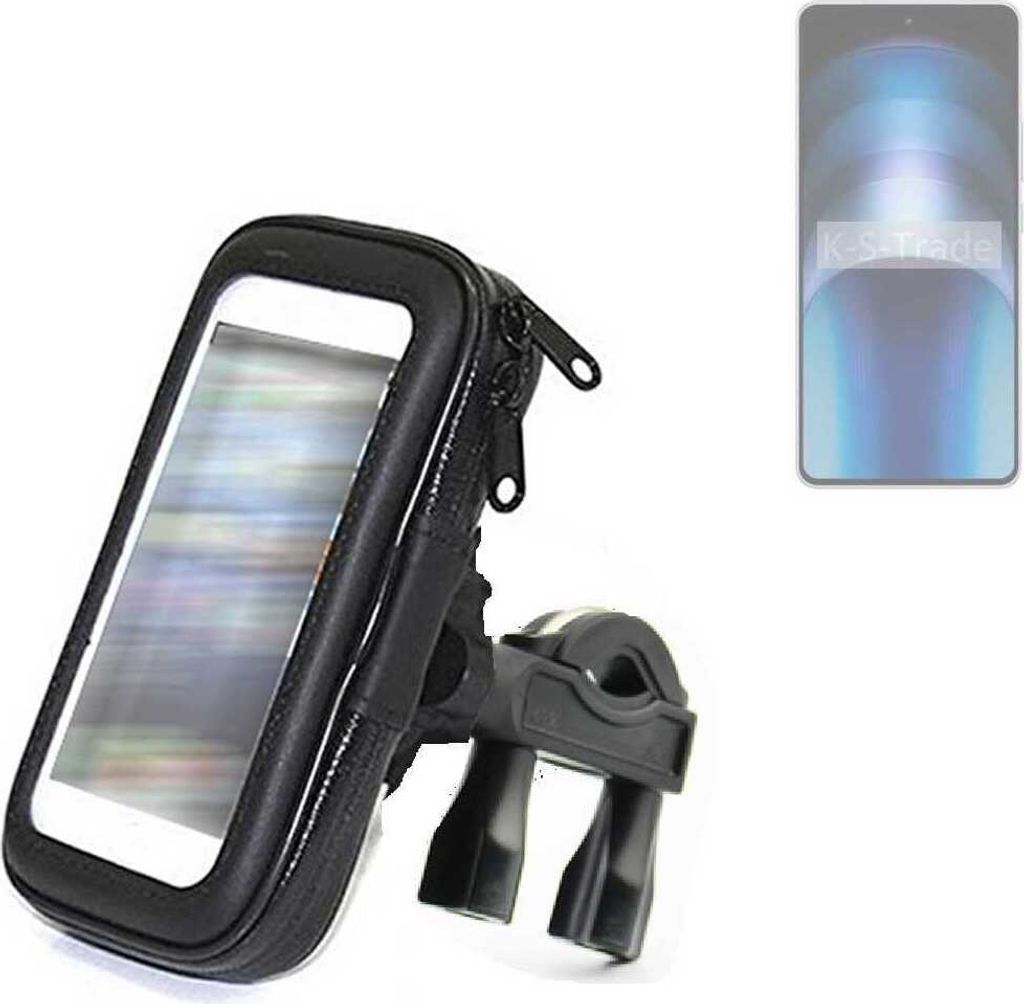 K-S-Trade Fahrrad-Halterung kompatibel mit Vivo iQOO Neo9 Pro Global Handy-Halterung Halter Lenkstange Fahrradhalterung Motorrad Bike Mount