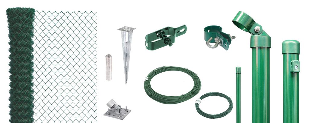 Alberts 632274 Maschendrahtzaun als Zaun-Komplettset, mit Produktbild 