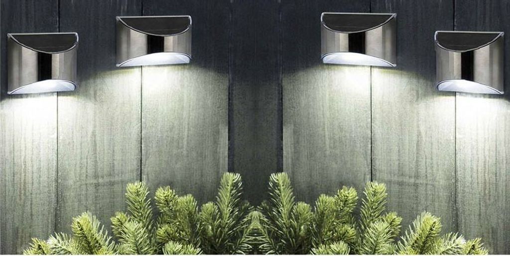 FHS International 35288 4x LED Solar Lampe Wandleuchten Produktbild 