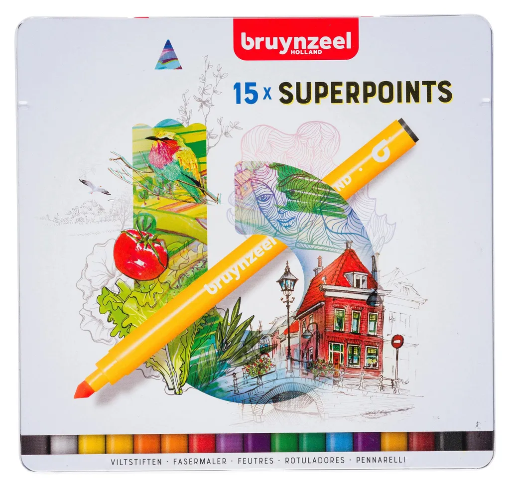Feutres de Coloriage Super Points pour Enfants - Pack Scolaire 6 Boîtes