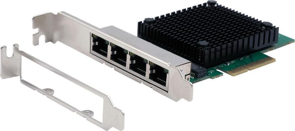 Exsys PCI Ethernet Karte 2.5Gigabit 4-Port inkl.LowProfileBügel Realtek - Netzwerkkarte - PCI-Express