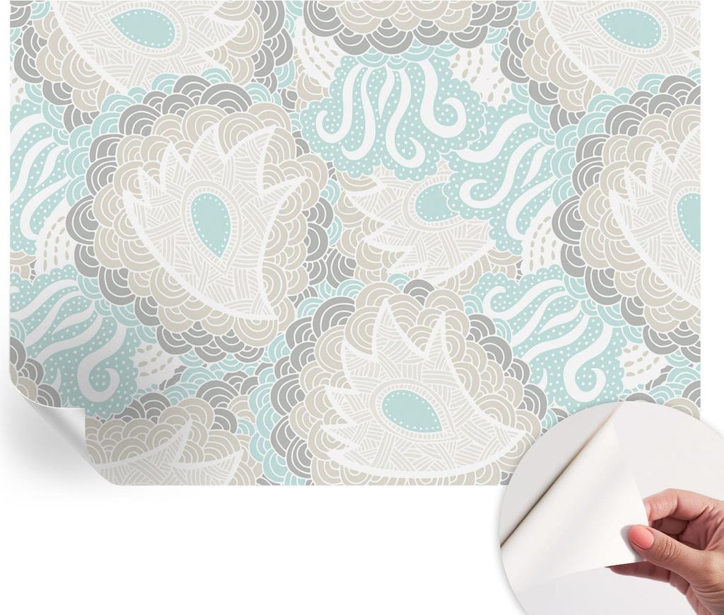 Selbstklebende Wandtapete - Dekorative Tapete für Wohnzimmer - Klebefolie für Wandbilder - Tapetenfolie für Wanddekoration - 312x219 cm - Abstra...