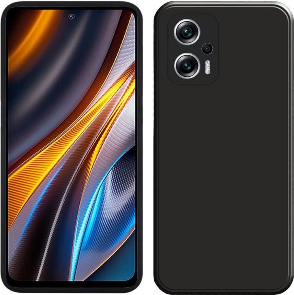 Xiaomi Poco X4 GT 5G Hülle, Flüssig Silikon Weich Gummi Schutzhülle für Xiaomi Poco X4 GT 5G Black