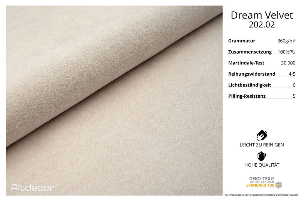 ALTDECOR Ecksofa in L-Form OLEA-L2 - 289x176x71 cm Beige - Produktbild 