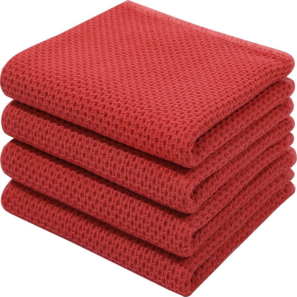 OKWISH Geschirrtücher 100% Baumwolle, 4er Set 34 x 73 cm,Weiche Geschirrhandtücher Küchenhandtücher Saugfähig Küchentücher Dicke Premium Ges...