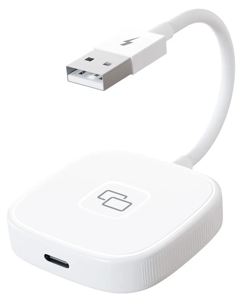 Adaptateur CarPlay Mirror Dongle Filaire pour iPhone avec Écran Carré