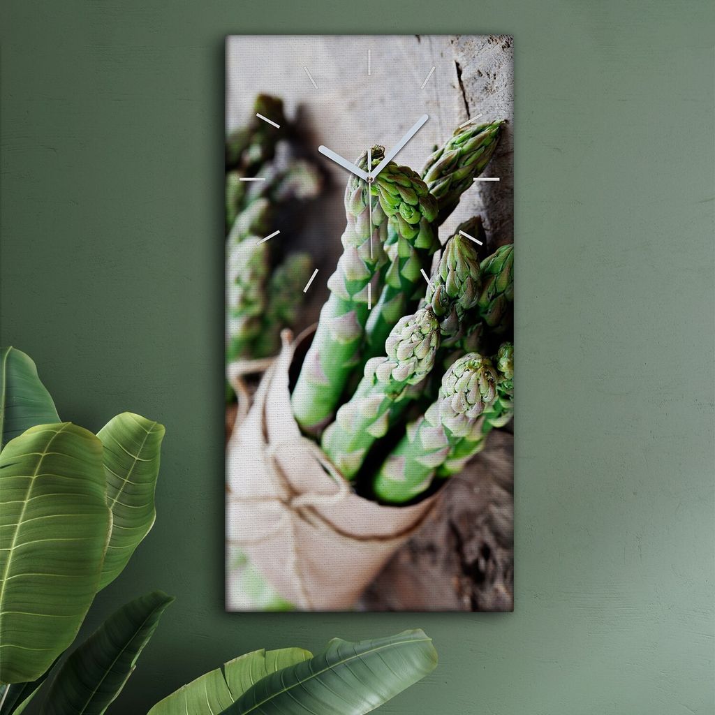 Wohnzimmer Leinwand Uhr Geräuschlos Küche 30x60 Gemüse, Produktbild 