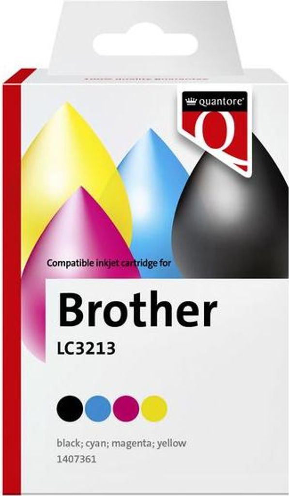 Quantore - Tintenpatronen-Alternative für LC3213 Schwarz + 3 Farben | 12 Stück