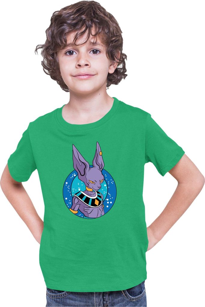 Kinder T-Shirt Dragon Anime Manga Ball Z Beerus 01, 5-6 Jahr - 116 / Grün