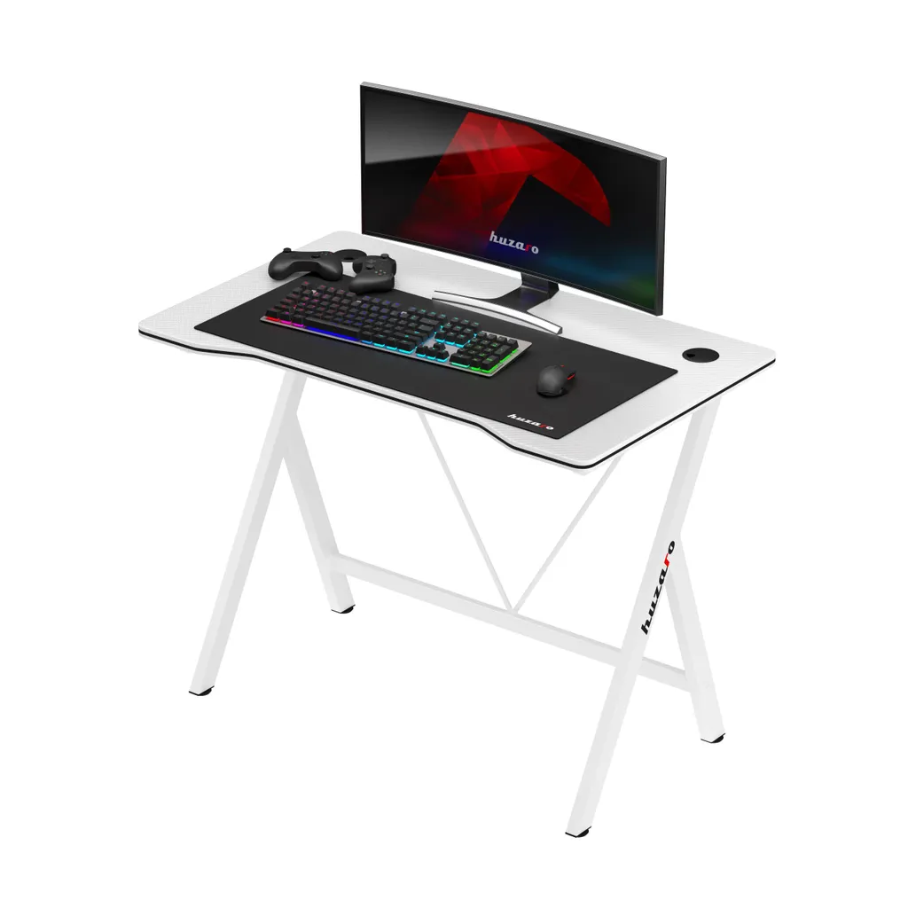 Offerta Scrivania Computer Huzaro Hero 1.4 Bianca | Tavolo PC Robusto - 1