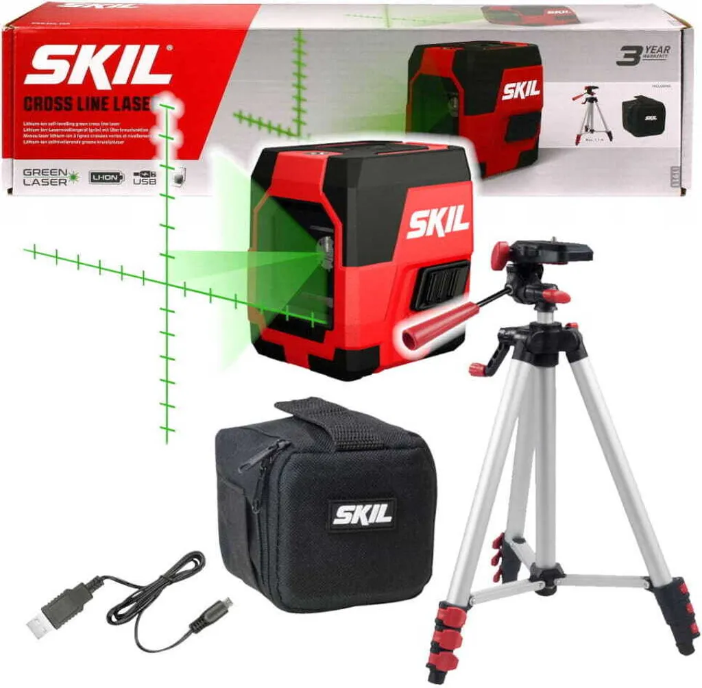 Laser en croix SKIL 1911 DA pour alignement de meubles avec trépied