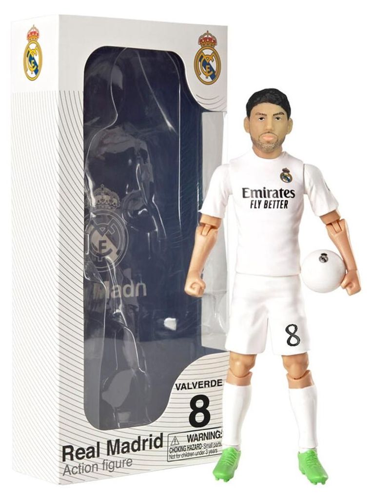 Socker Real Madrid Valverde, 20 cm figuur, wit. Geschikt Productafbeelding 