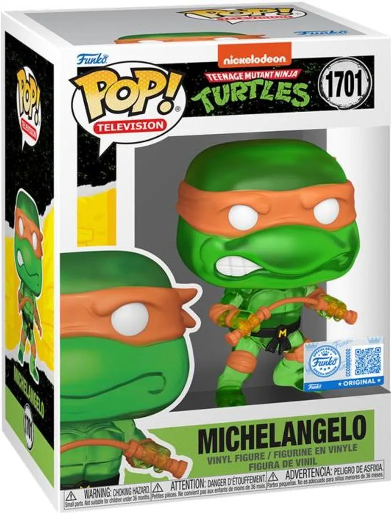 Figurine Michelangelo 1701 Translucide : Complétez votre Collection TMNT