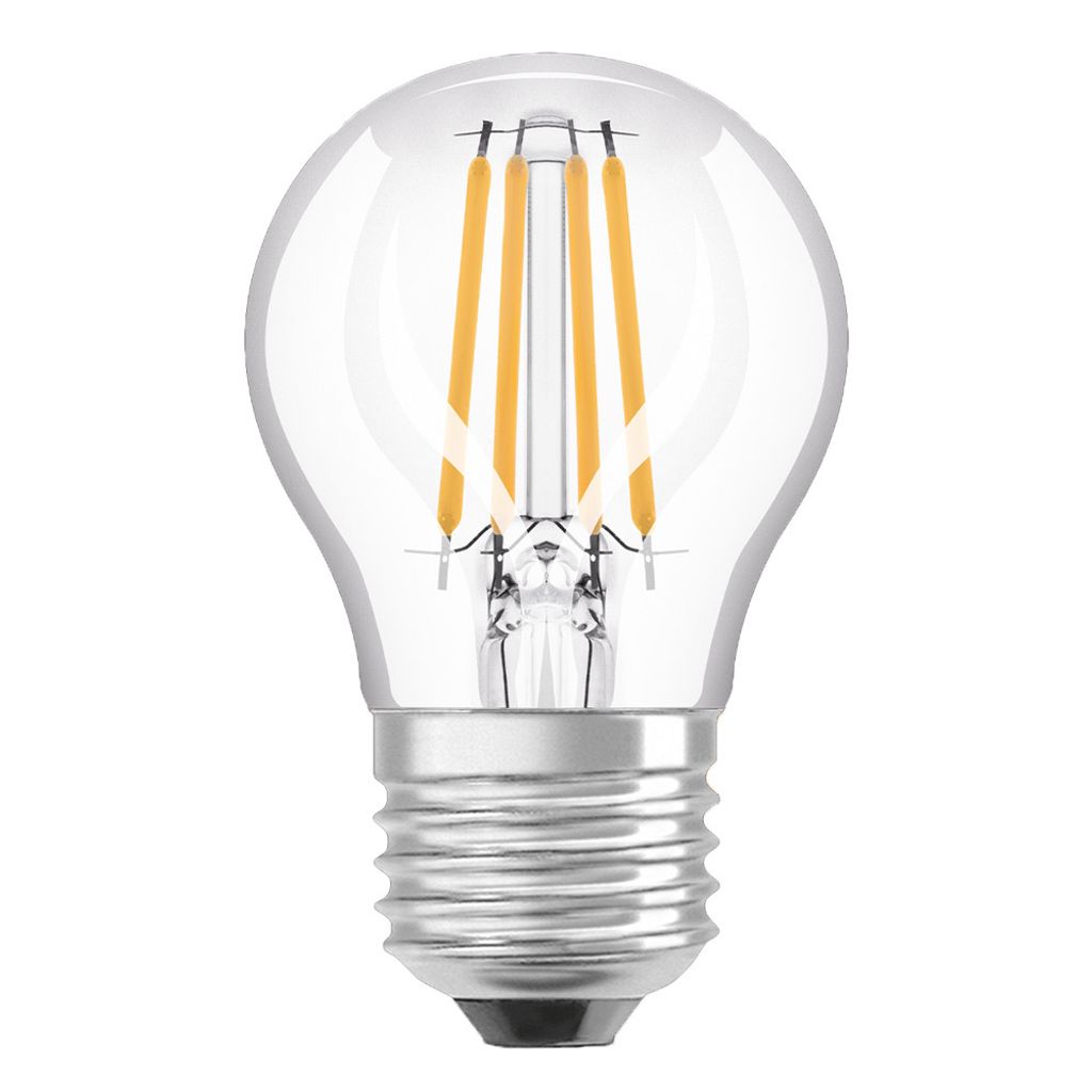 Osram LED Filament Leuchtmittel P45 Tropfen 4W = 40W E27 klar 470lm Tageslicht 6500K kaltweiß