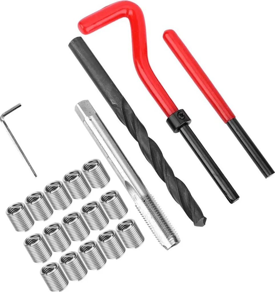 Solution filetage M9 foiré - Kit de réparation 20 inserts inox et foret - 2