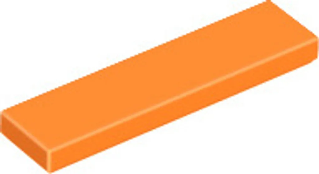 Lot de 250 Tuiles Lisses LEGO 1x4 Orange pour Maquettes et Décors