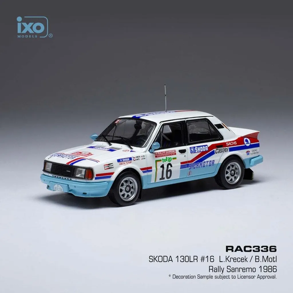 Škoda 130 LR n°16 Rallye Sanremo 1986 IXO 1:43 miniature de collection