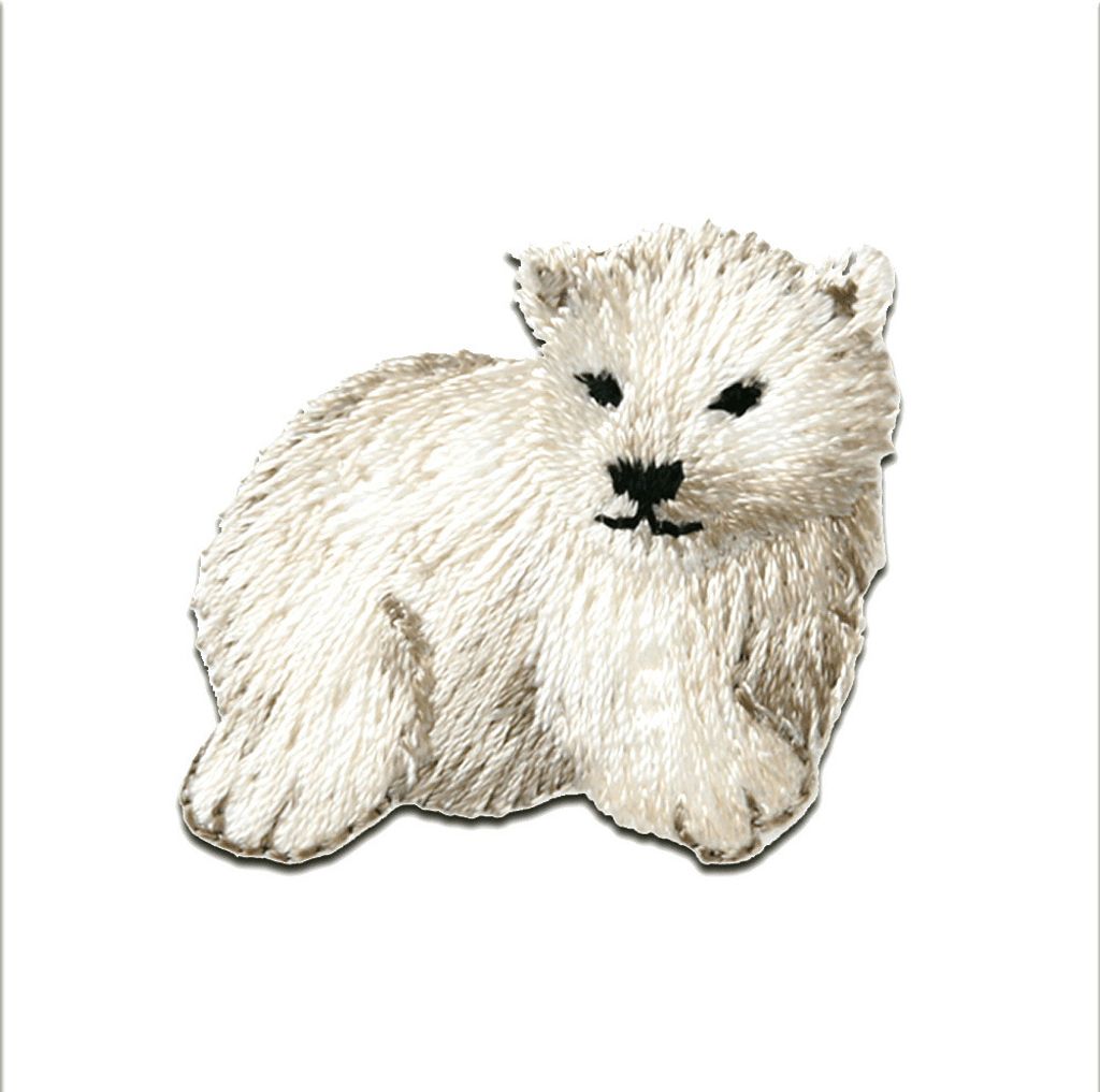 Eisbär Tier - Aufnäher, Bügelbild, Aufbügler, Produktbild 