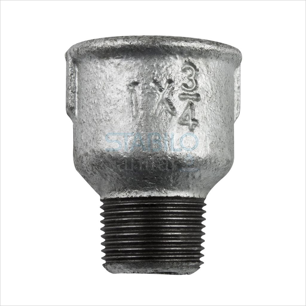 Temperguss Reduziermuffe 1" x 3/4 Zoll IG/AG Reduzierung Übergangsmuffe Fitting