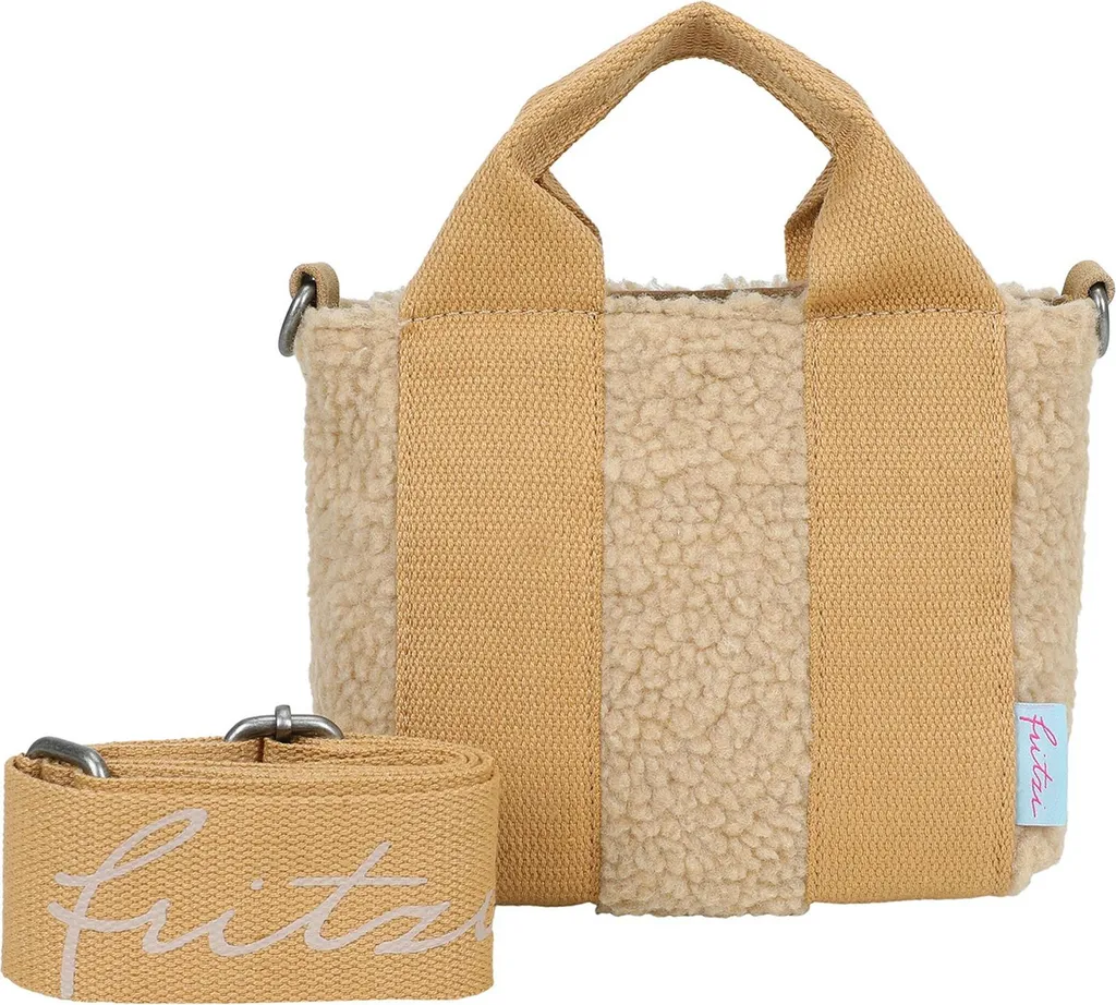 Petit sac bandoulière effet moumoute beige Bini Limited pour femme moderne