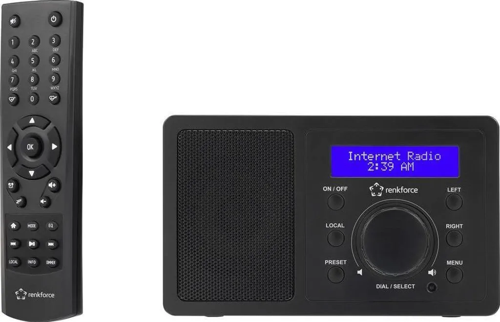Radio Web WiFi Renkforce RF-IR-MONO1 pour Cuisine et Bureau Bleu