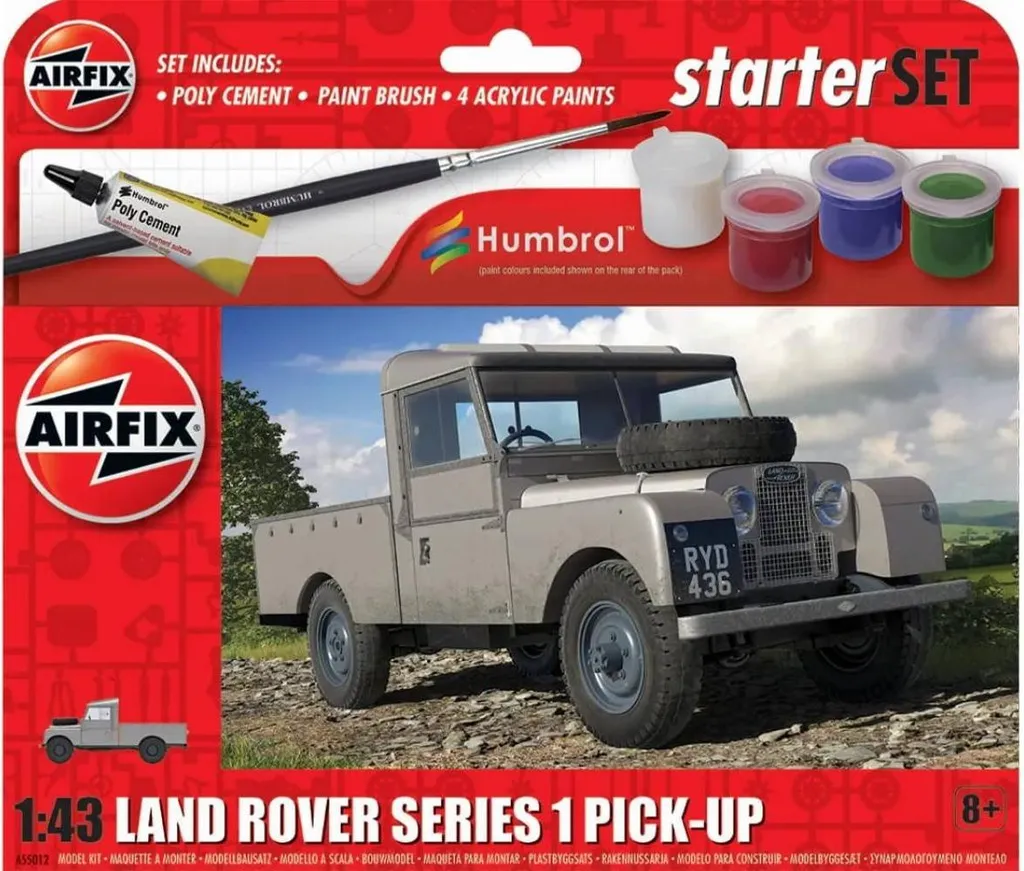 Maquette auto A55012 Land Rover avec peintures et colle Airfix