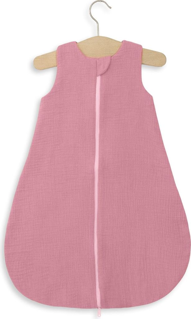 Runder Musselin-Schlafsack für Kinder S 0-6 Monate Sommer TOG 1.0 - Retro Pink