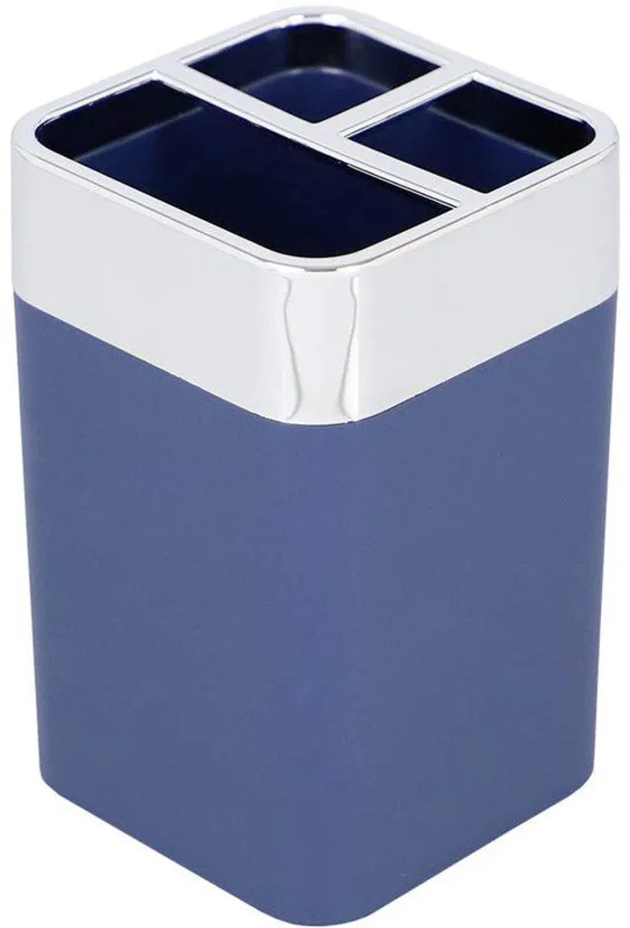 Gobelet porte-brosse à dents bleu en ABS, idéal pour salle de bain Zen
