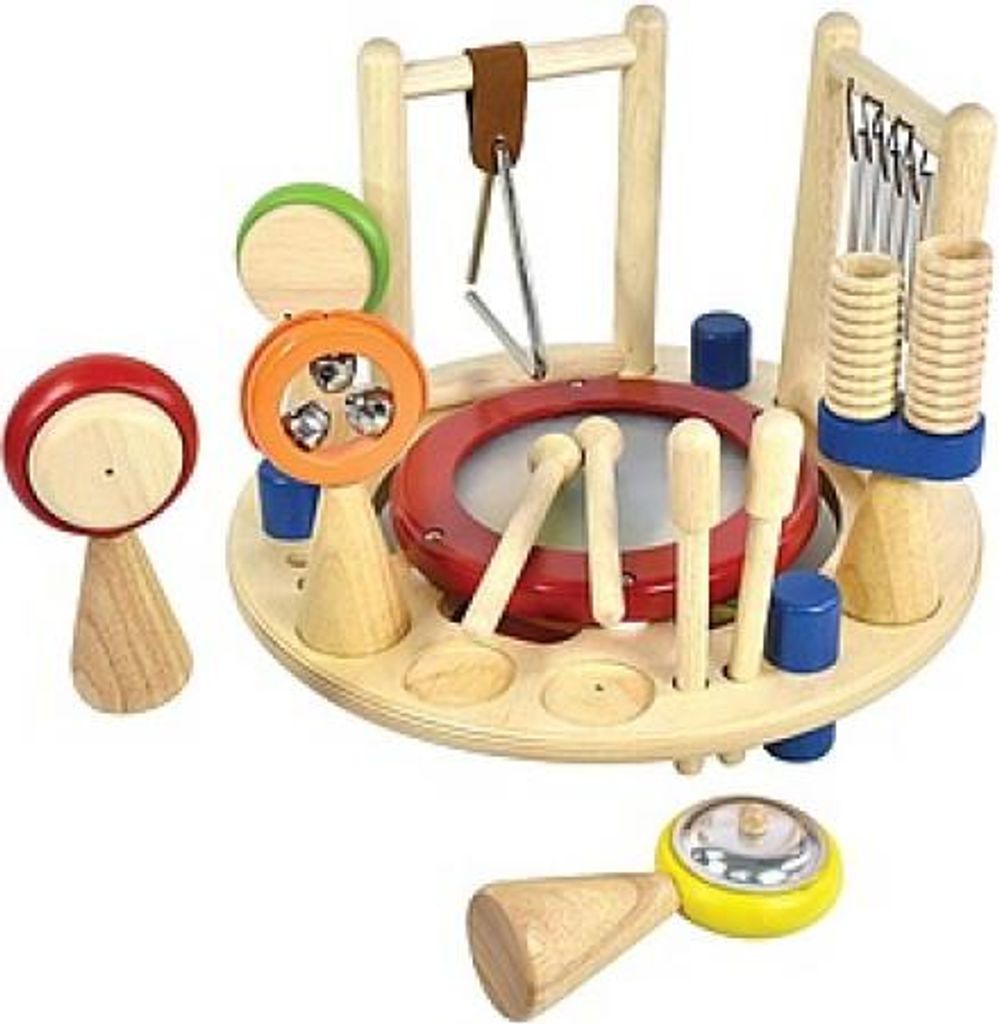 I'm Toy Holz Musikcenter - Musikinstrumenten-Set für Kinder - bunt und rund