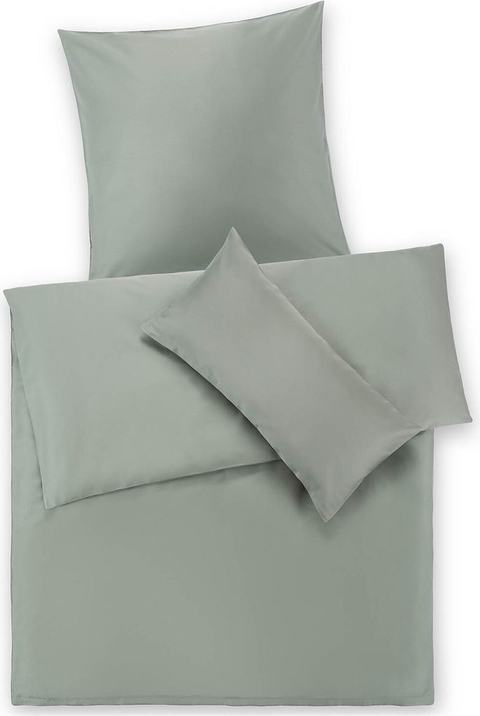 Blumtal Premium Mako Satin Baumwolle Bettwäsche Set 135 x 200 cm mit Kissenbezug 80x80 cm - Superweiches Bettbezug Set mit edler Glanz Optik und G...