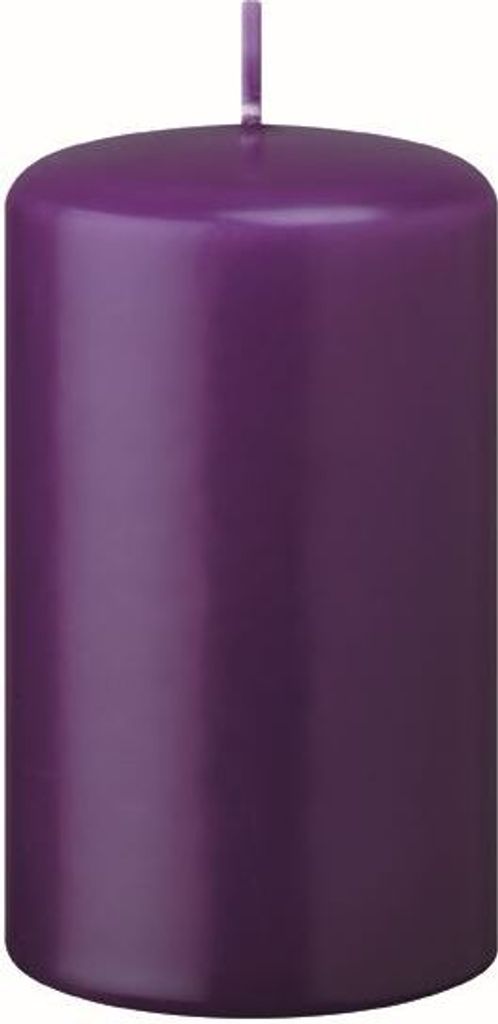 4er Set Oster, Frühling, Stumpenkerzen Violett 12 x 6 cm