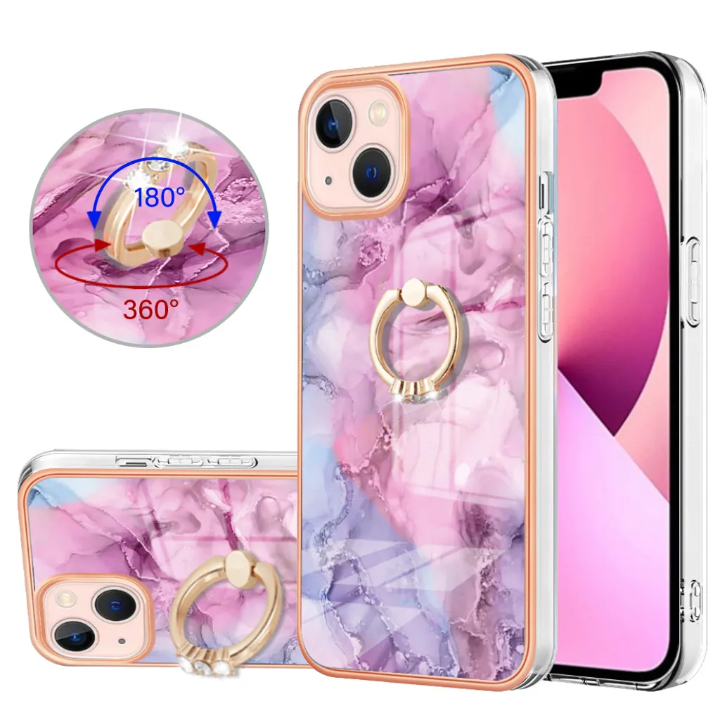 Custodia Chic iPhone 13 Mini Rosa: Ring Stand e Protezione Soft-Touch