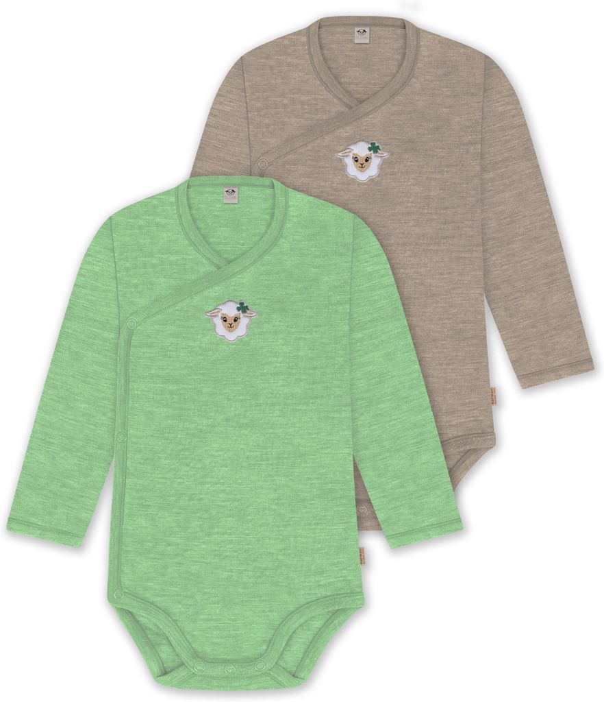 normani 2er Pack Baby-Body Langarm Wickelbody