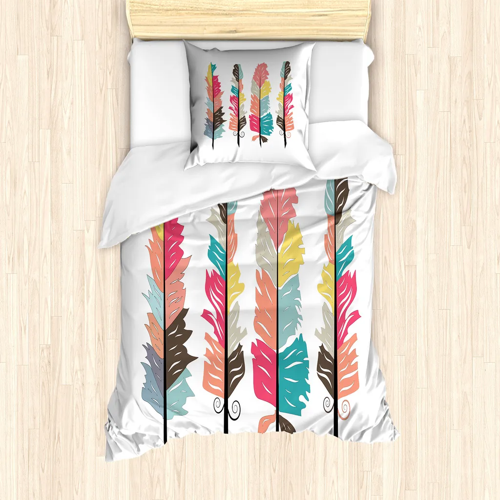 Copripiumino Singolo 135x200 ABAKUHAUS Tribal Boho Antiacaro