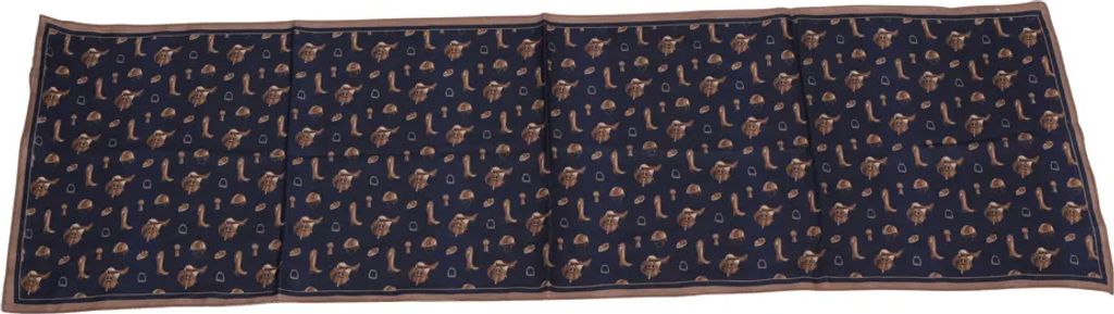 Hy - "Elevate Country" Schal BZ5936 (100 cm x 30 cm) (Marineblau/Fossil)