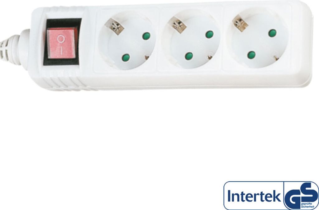 InLine® 16431T Multiprise, 3x contact de protection, avec Image du produit 